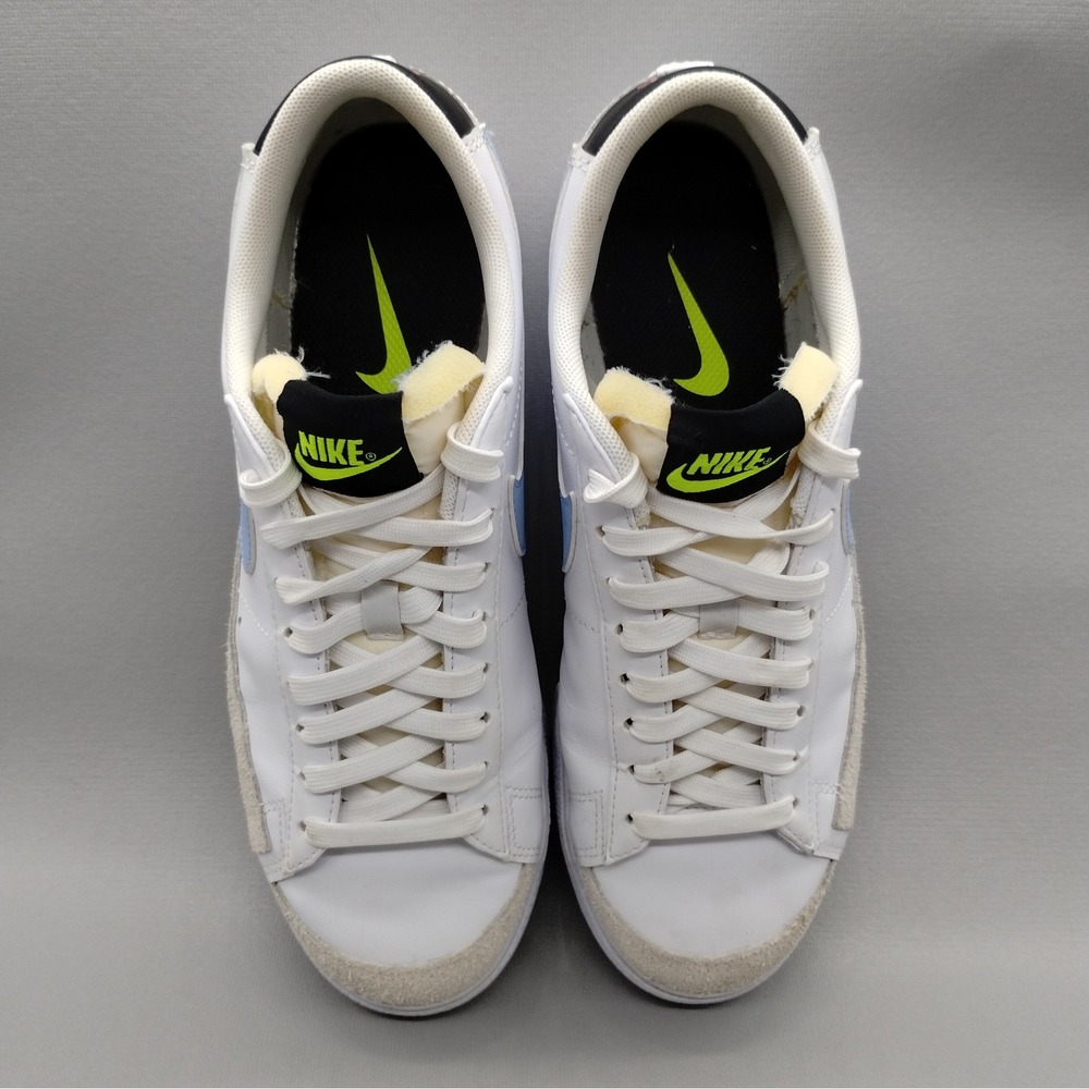 Nike Women's White and Blue Sneakers - Picture 7 of 8